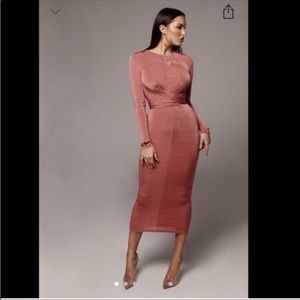 JLUXLABEL rose colored dress